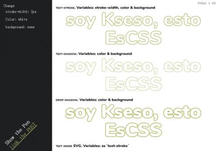 4种可设置属性的CSS3镂空文字字体