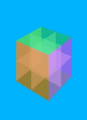 可透视几何结构的CSS立方体旋转动画