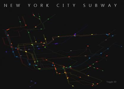 HTML5模拟纽约地铁SVG路径动画