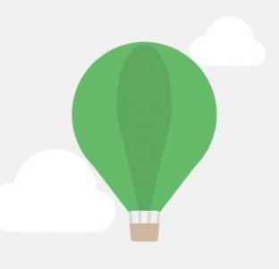 CSS SVG实现热气球上升动画场景