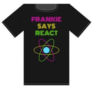 新款设计的带React Logo程序员T恤