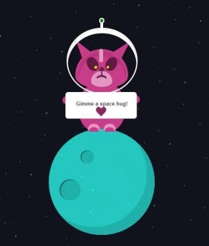 jQuery太空猫太空游行动画图像