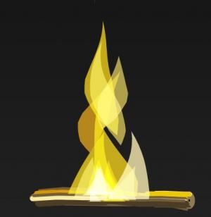 一场木材燃烧的CSS SVG动画效果