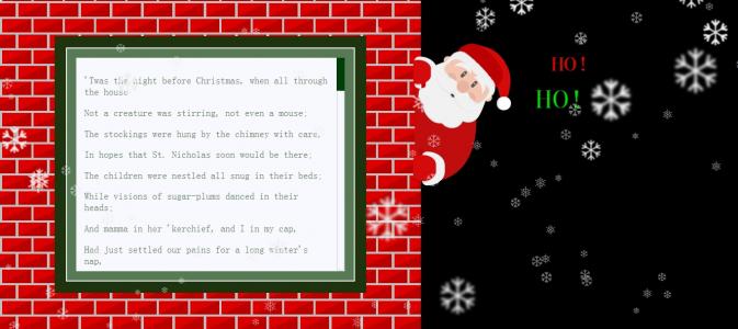 简单的CSS滑动圣诞老人面板