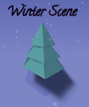 CSS动画设计冬季下雪3D动画场景