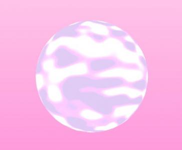 three.js绘制粉红色的液态3D星球