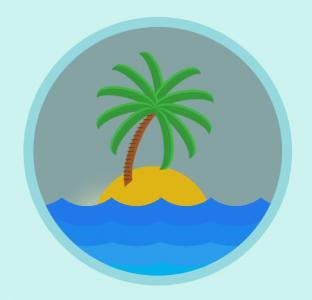 CSS3设计自适应动画阳光下的小岛