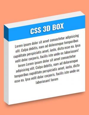 CSS设计用户可编辑的内容3D框