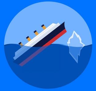 CSS动画模拟泰坦尼克号撞冰山场景