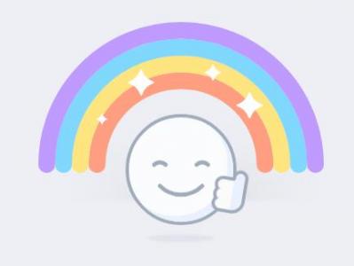 CSS3绘制SVG卡通彩虹桥微笑表情