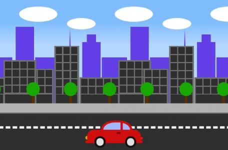 纯CSS3绘制汽车在城市行驶动画场景