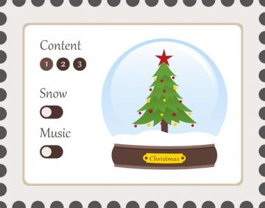 SVG元素制作可设置效果圣诞明信片