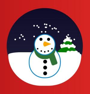 CSS3绘制卡通圆形圣诞雪人图像