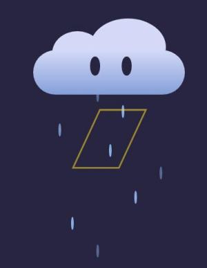 CSS绘制闪电风暴乌云下雨动画场景
