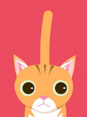 CSS3绘制摇尾巴可爱的SVG小猫