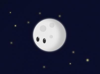 CSS3动画绘制可爱卡通月亮表情