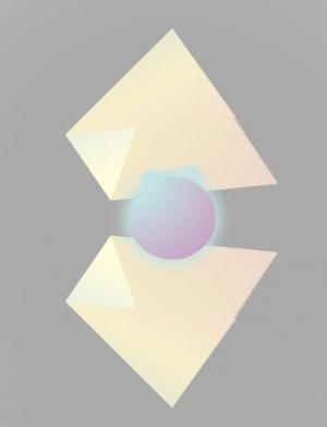 CSS3动画设计的裂钻石图形3D旋转