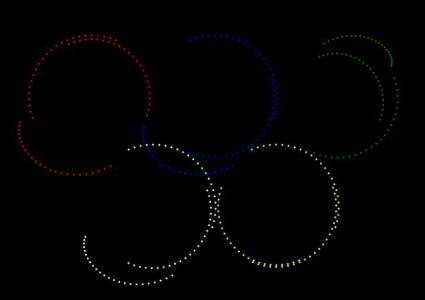 设计超有创意彩色奥运五环标志