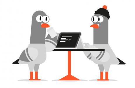 CSS动画制作两只鸽子正在工作中