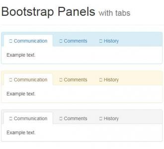 Bootstrap设计不同风格选项卡面板