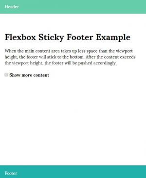 Web App开发Flexbox粘性页脚示例