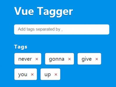 基于Vue前端框架实现的Tagger标签