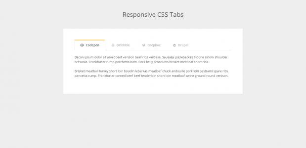 响应式代码HTML5和CSS3设计Tab菜单
