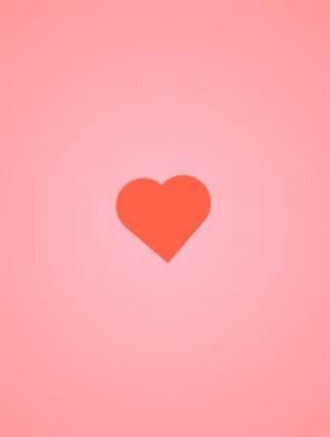 CSS设计粉红色爱心图形缩放效果