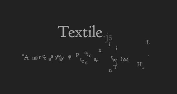 基于Textile.js的文本动画代码