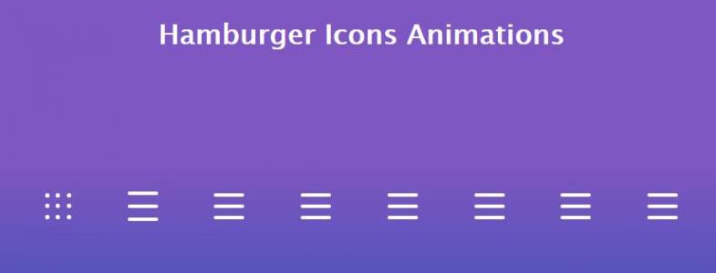 一组点击动画切换的APP汉堡包图标