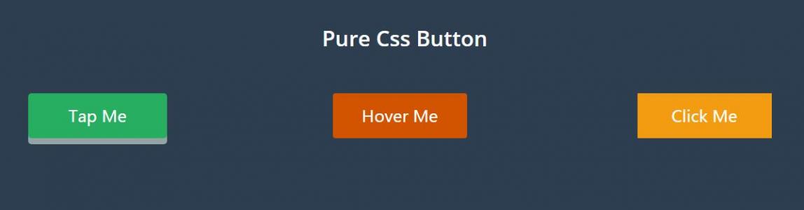 三个鼠标滑过不同效果的纯CSS按钮