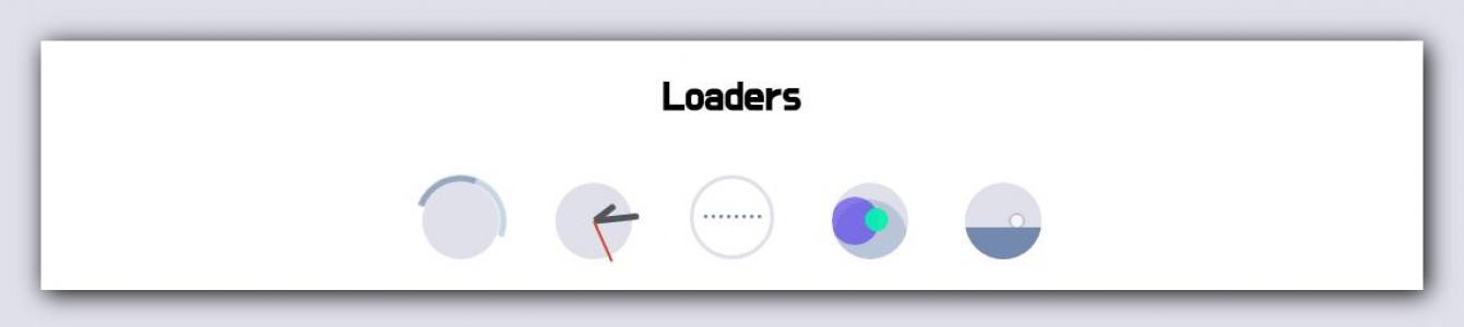 五种不同动画效果的CSS Loading图标