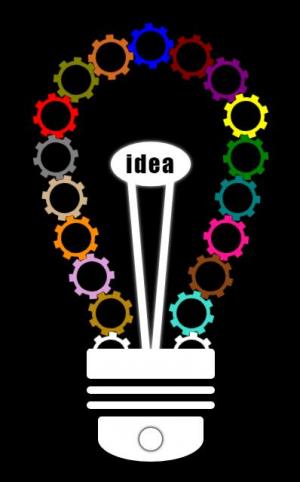 CSS3动画设计会发光的彩色齿轮灯泡