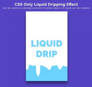 纯CSS设计液体滴落卡片动画效果