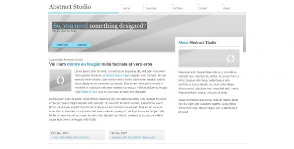 精简版抽象工作室HTML5网站模板