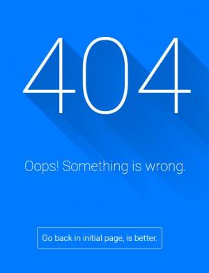 蓝色含阴影的404未找到页面