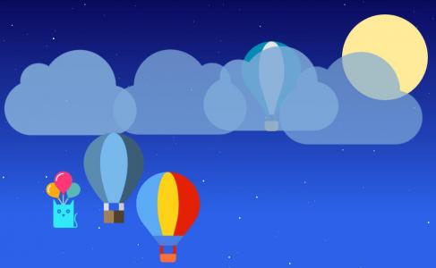 SVG结合jQuery制作热气球升起动画