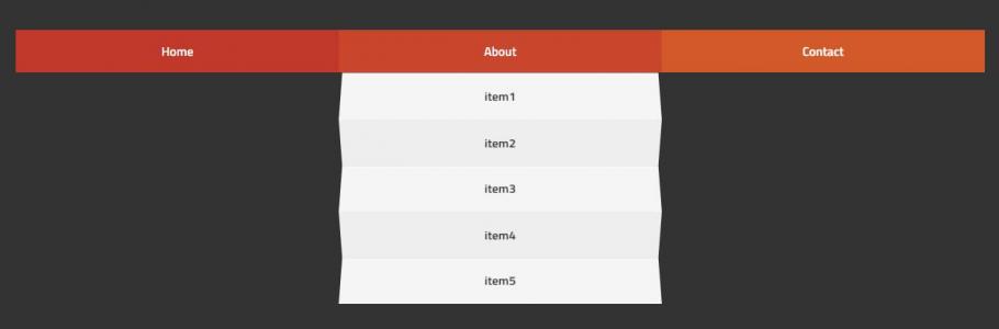 HTML5网站红色简洁的纸导航菜单