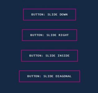 4种红色悬停滑动效果的CSS按钮