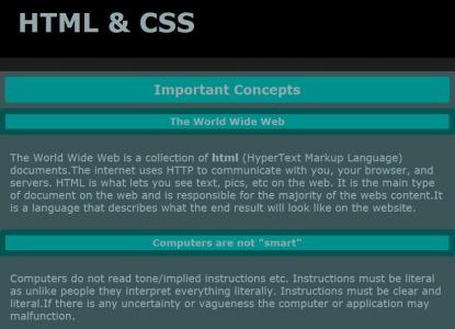 关于HTML与CSS简单布局demo效果