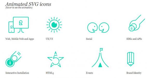 一组CSS简笔画SVG动画图标