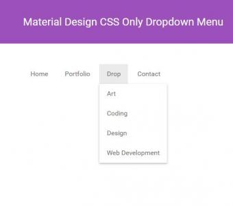 Material Design纯CSS下拉菜单