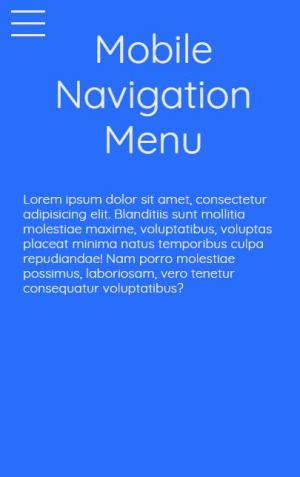 全屏切换展示的移动App导航菜单
