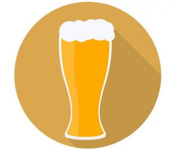 SVG简单绘制啤酒满后溢出场景图像