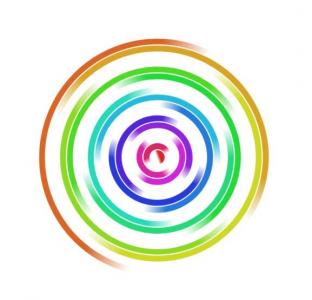 纯CSS3绘制彩色同心圆动画旋转