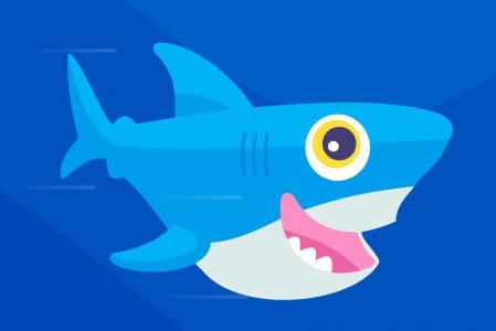 CSS数字海洋鲨鱼萨米动画设计