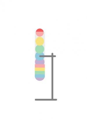 化学试剂管彩虹气泡动画升起效果