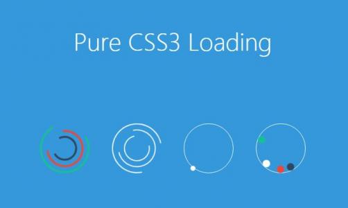 纯CSS设计4款圆形旋转Loading动画