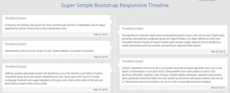 超级简单的Bootstrap响应时间线