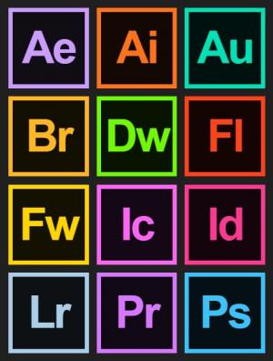 一组常实用的Adobe软件图标